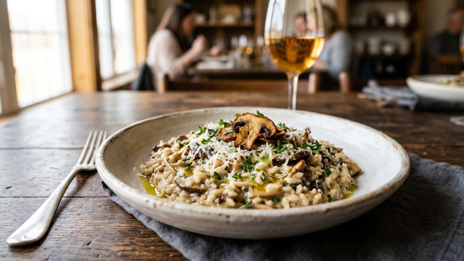 Risotto crémeux aux champignons