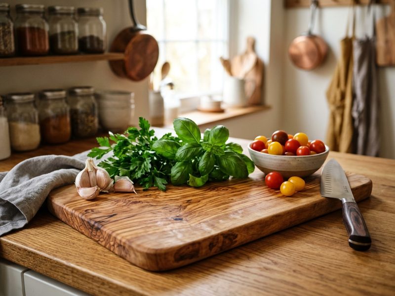 Planche en bois d'olivier